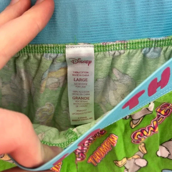Disney Green Pajama Bottoms with Thumper Print - Picture 2 of 3